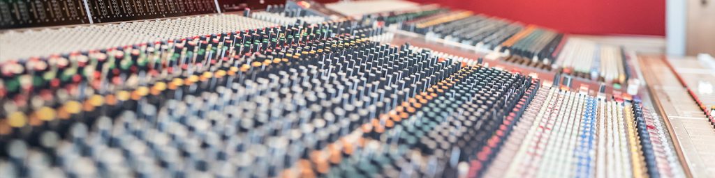 music production degree - mixing desk